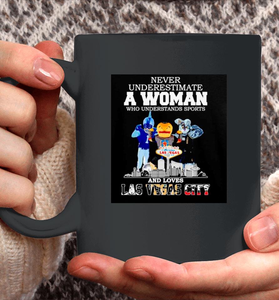 Never Underestimate A Woman Who Understands Sports And Loves Las Vegas City Skyline Coffee Mug