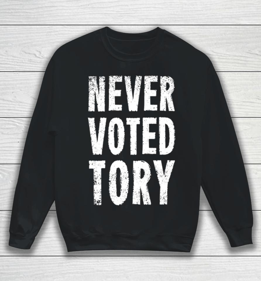 Never Voted Tory Sweatshirt