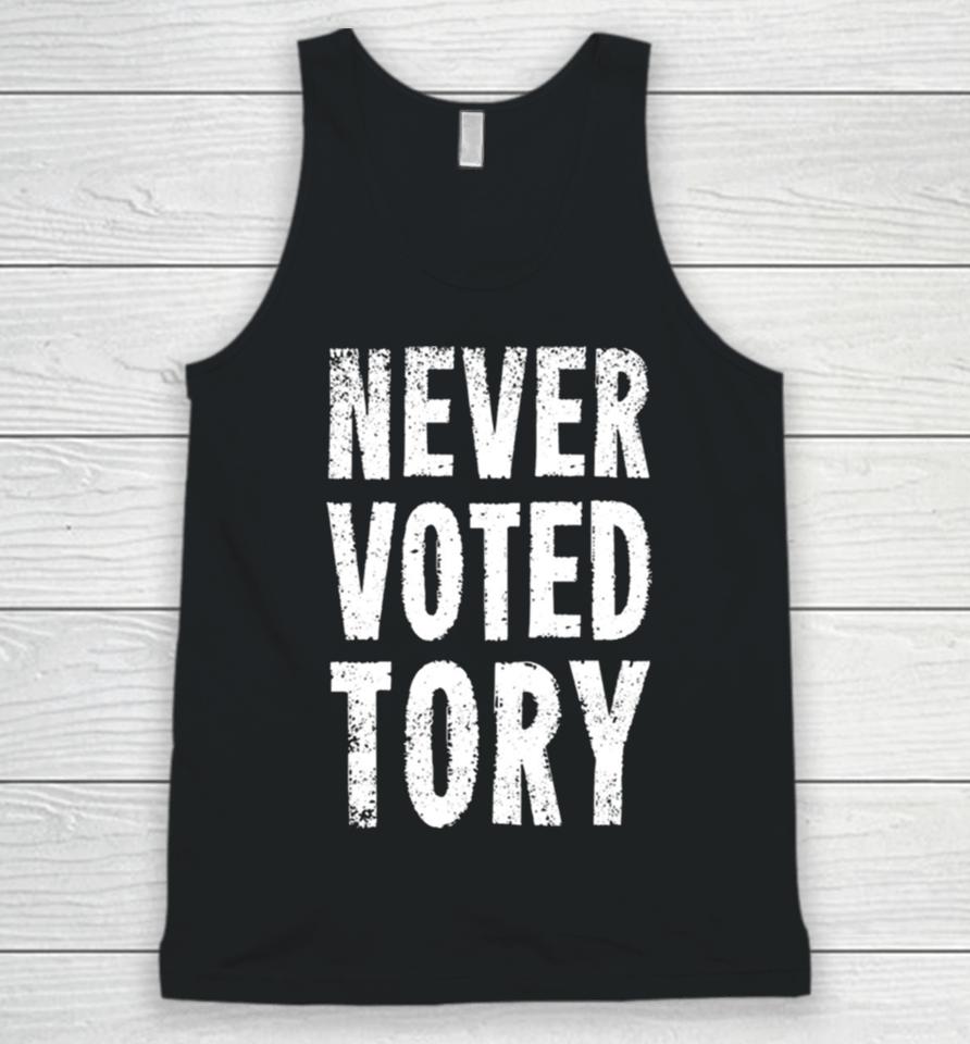 Never Voted Tory Unisex Tank Top
