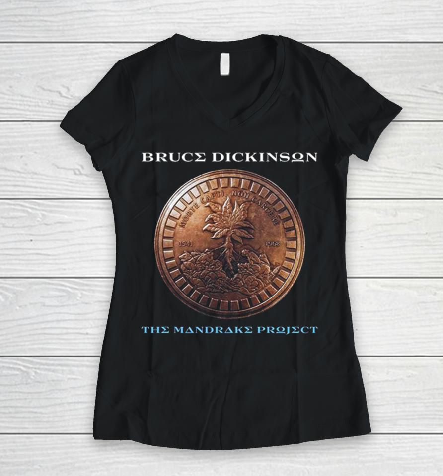 New Album From Iron Maiden Vocalist Extraordinaire Bruce Dickinson March 1St 2023 The Mandrake Project Women V-Neck T-Shirt