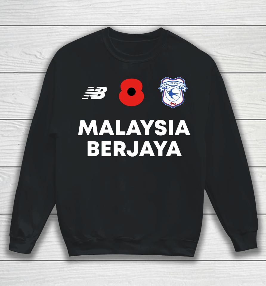New Balance Poppy Cardiff City Fc Malaysia Berjaya Sweatshirt