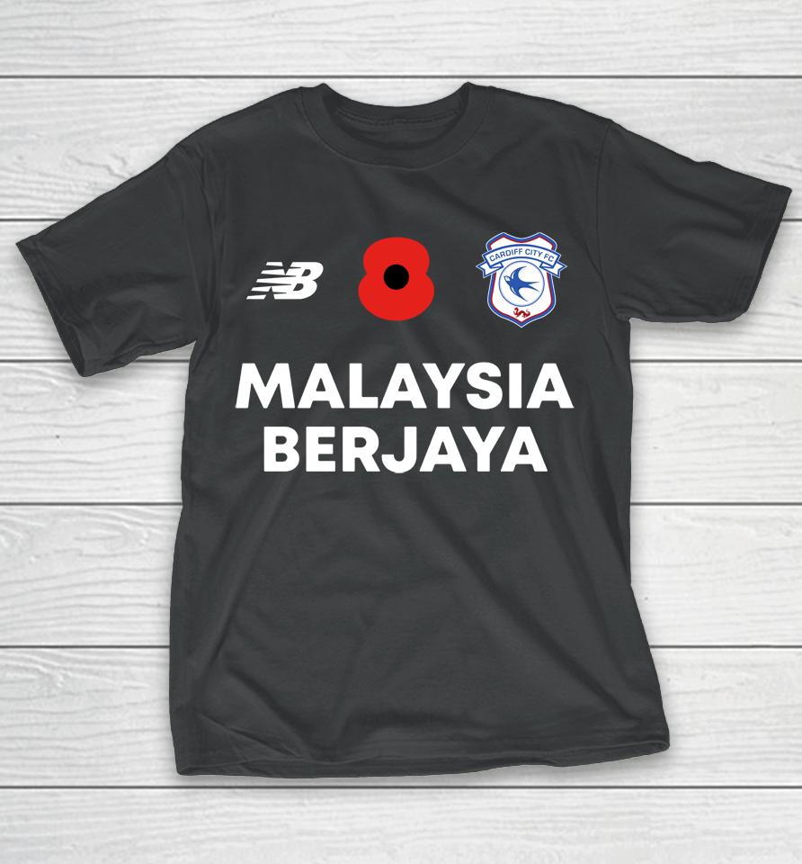 New Balance Poppy Cardiff City Fc Malaysia Berjaya T-Shirt