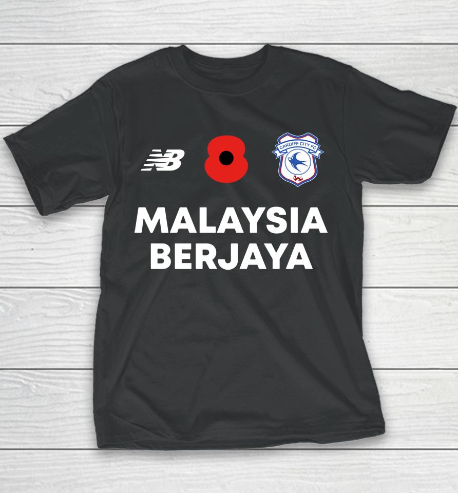 New Balance Poppy Cardiff City Fc Malaysia Berjaya Youth T-Shirt