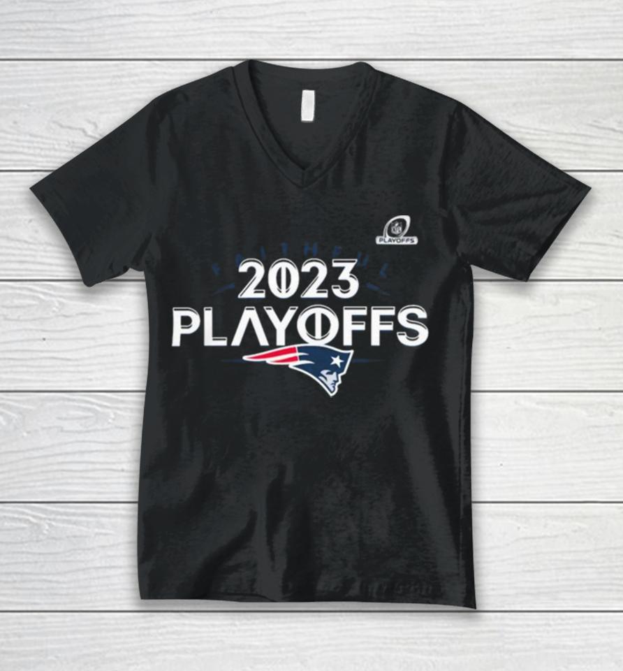 New England Patriots 2023 Nfl Playoffs Faithful Unisex V-Neck T-Shirt