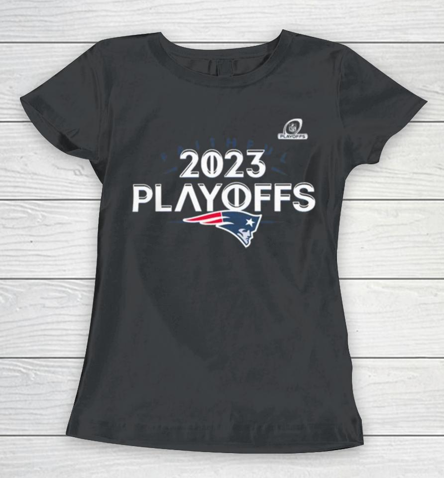 New England Patriots 2023 Nfl Playoffs Faithful Women T-Shirt