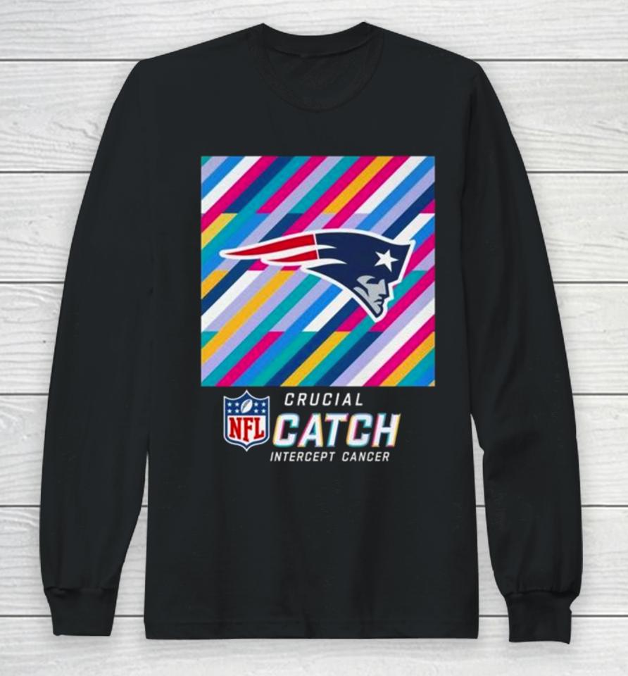 New England Patriots Nfl Crucial Catch Intercept Cancer Long Sleeve T-Shirt
