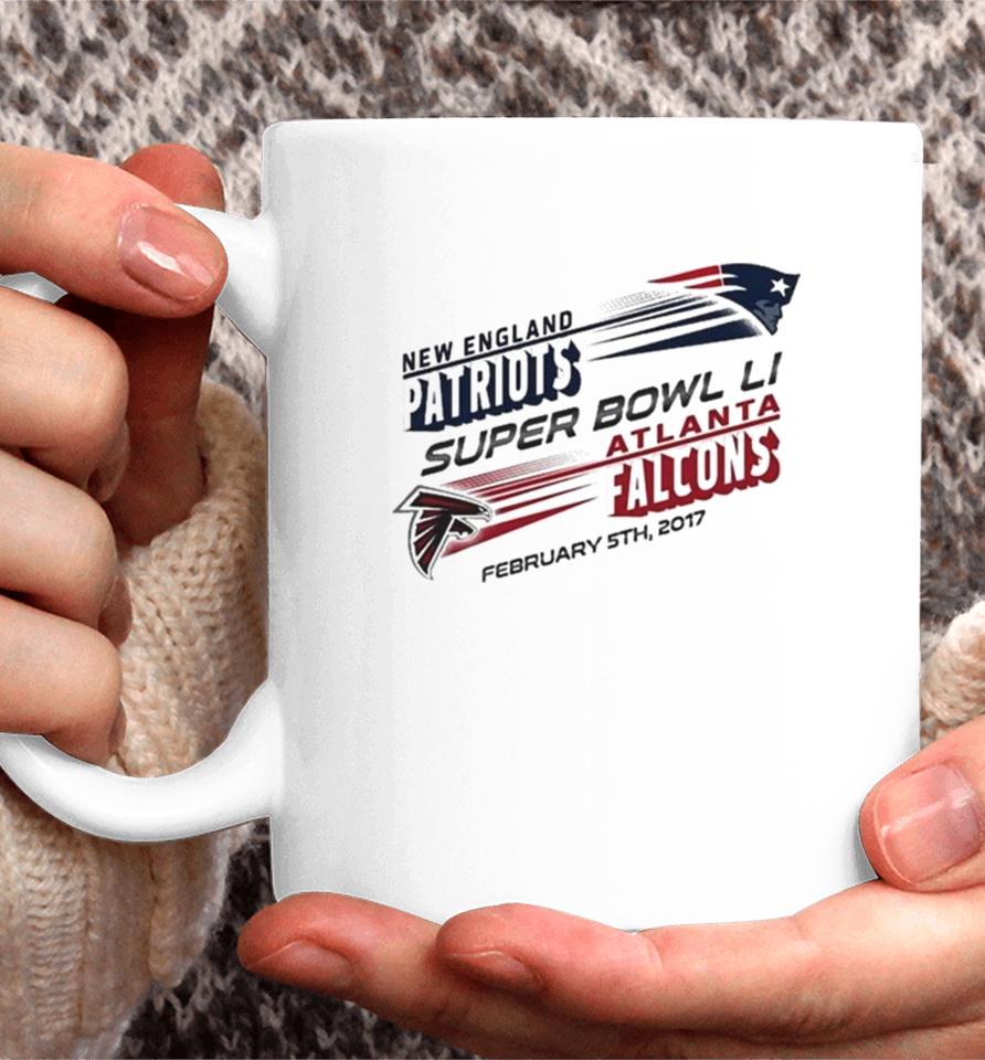 New England Patriots Vs. Atlanta Falcons Super Bowl Li Dueling Revolution Roster Coffee Mug