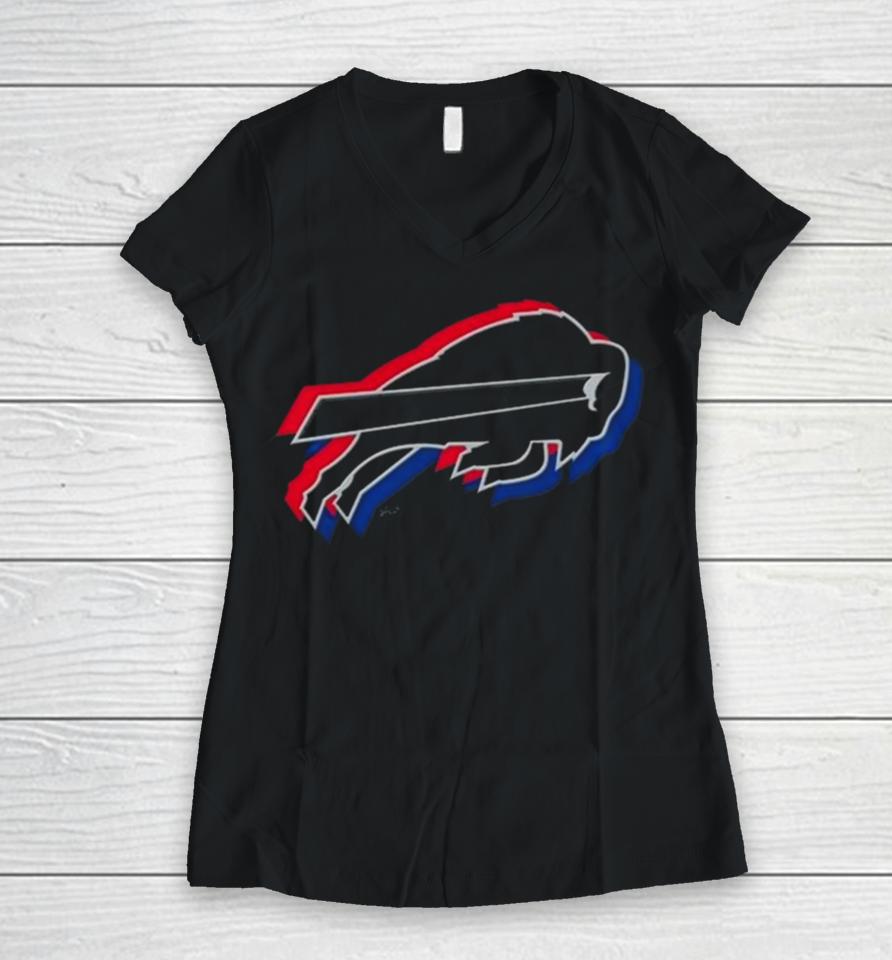 New Era Buffalo Bills 2024 Nfl Draft Women V-Neck T-Shirt