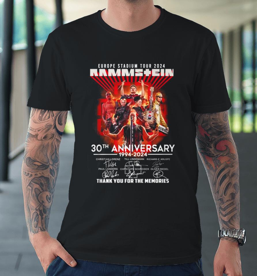 New Europe Stadium Tour Rammstein 30Th Anniversary Thank You For The Memories Premium T-Shirt