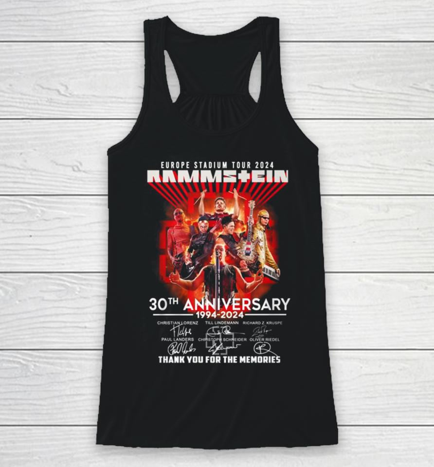 New Europe Stadium Tour Rammstein 30Th Anniversary Thank You For The Memories Racerback Tank