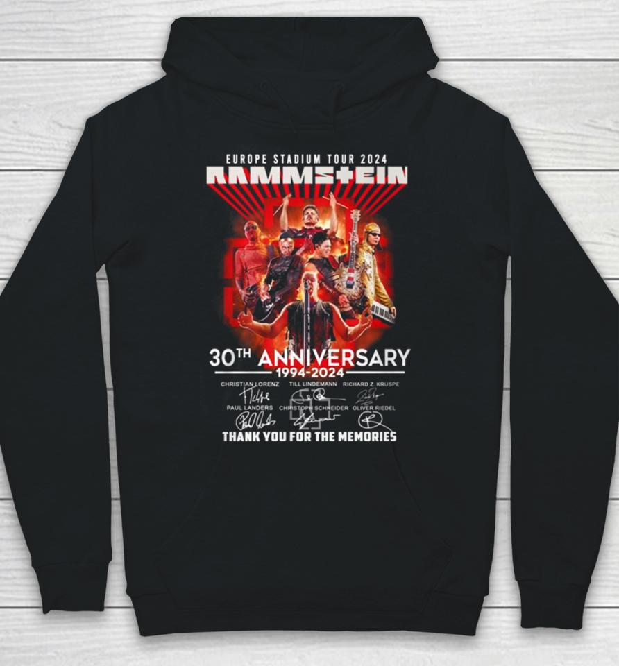 New Europe Stadium Tour Rammstein 30Th Anniversary Thank You For The Memories Hoodie