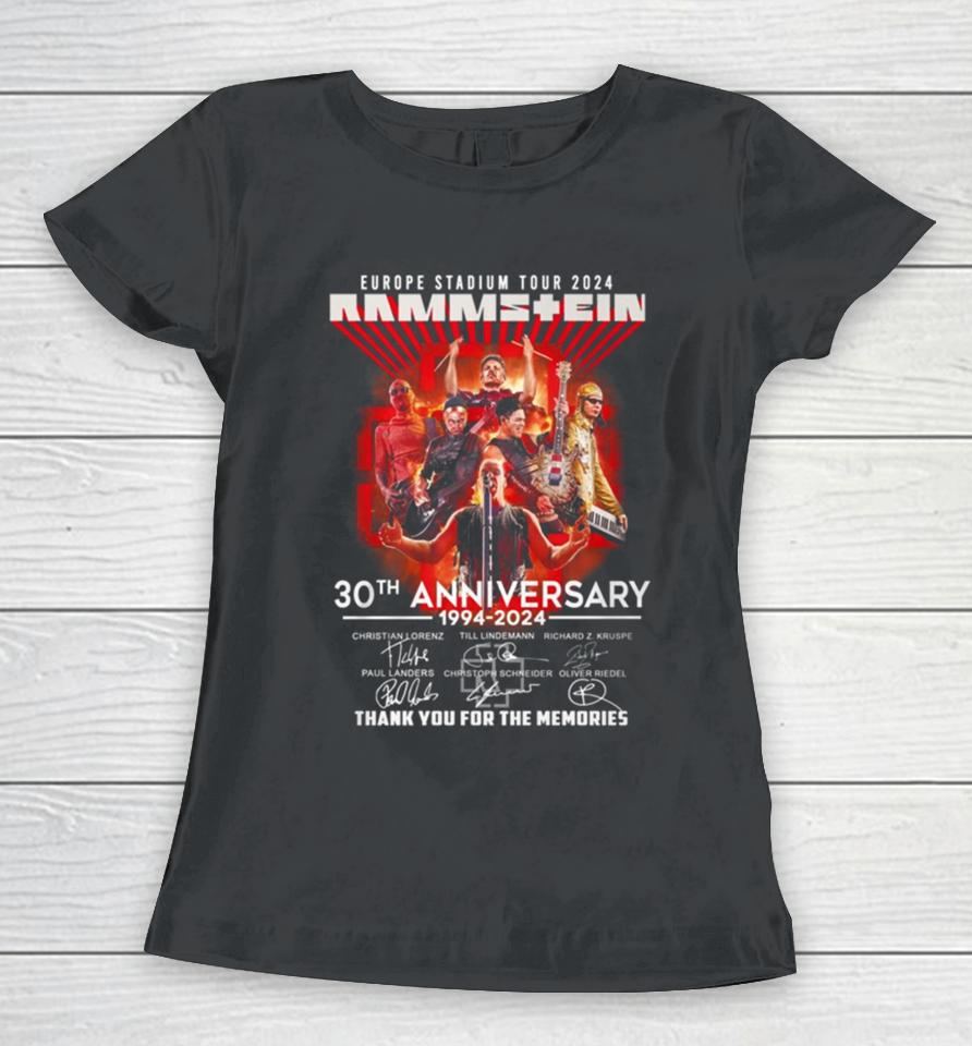 New Europe Stadium Tour Rammstein 30Th Anniversary Thank You For The Memories Women T-Shirt
