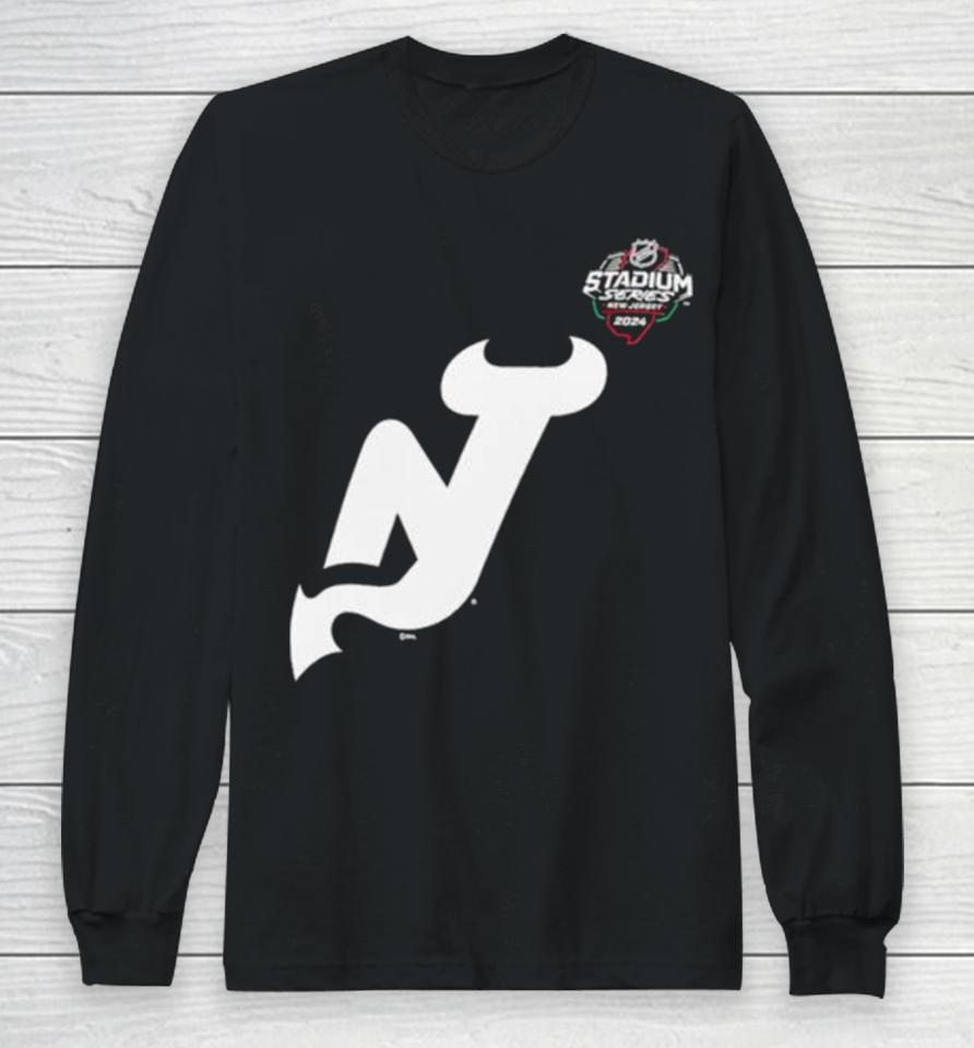 New Jersey Devils 2024 Nhl Stadium Series Black Long Sleeve T-Shirt