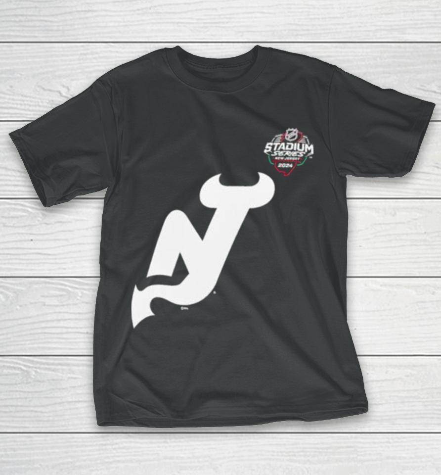 New Jersey Devils 2024 Nhl Stadium Series Black T-Shirt