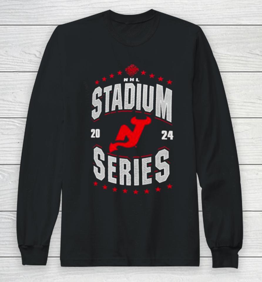 New Jersey Devils 2024 Nhl Stadium Series Boyfriend Long Sleeve T-Shirt