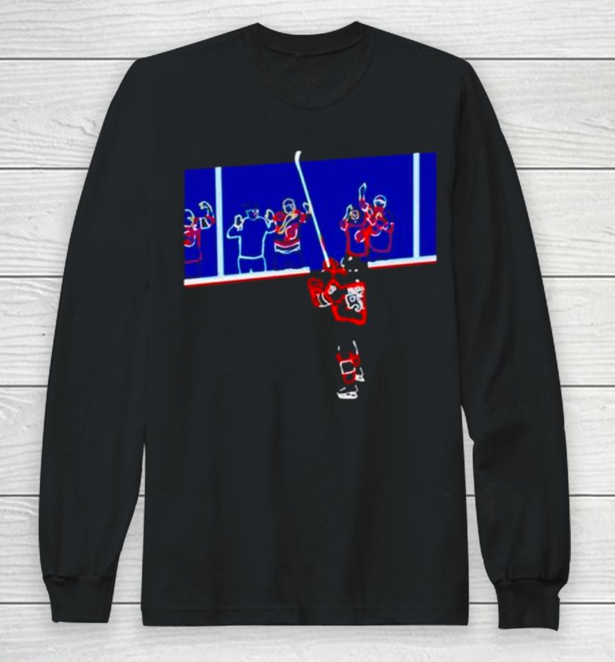 New Jersey Devils Jack Hughes Celly Long Sleeve T-Shirt