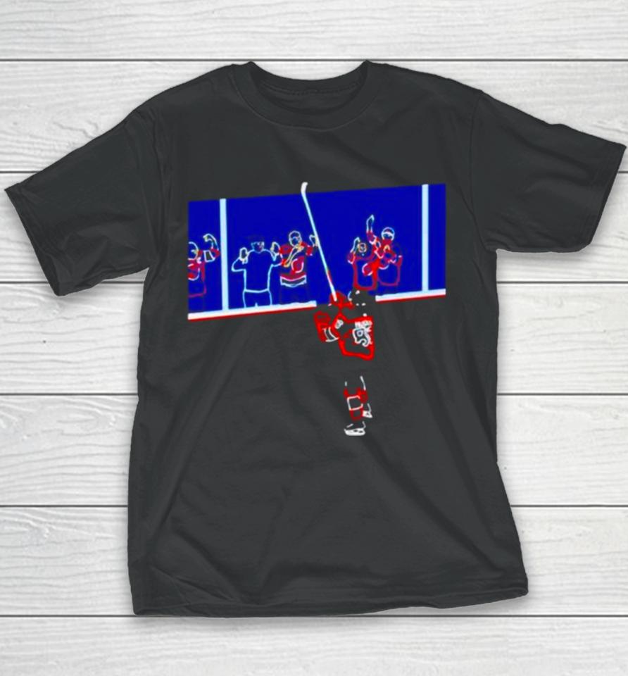 New Jersey Devils Jack Hughes Celly Youth T-Shirt