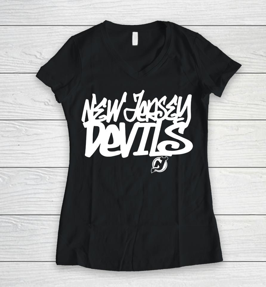 New Jersey Devils Levelwear Women V-Neck T-Shirt