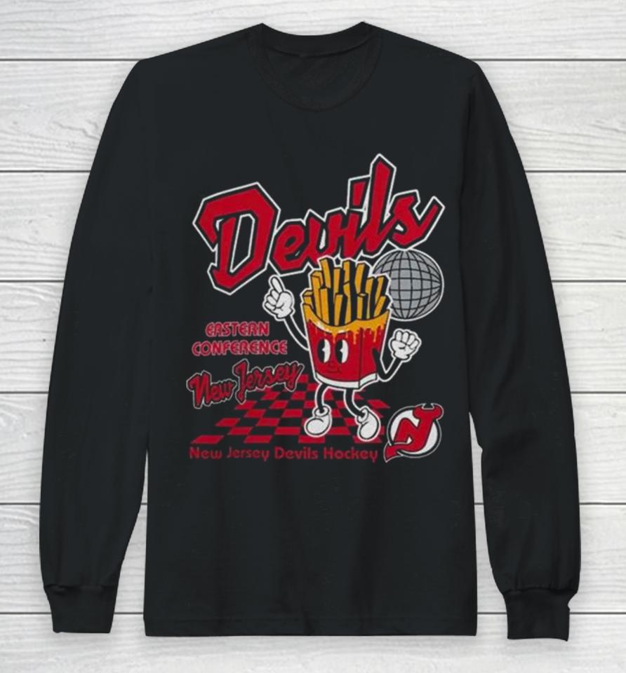 New Jersey Devils Mitchell &Amp; Ness Cheese Fries Long Sleeve T-Shirt