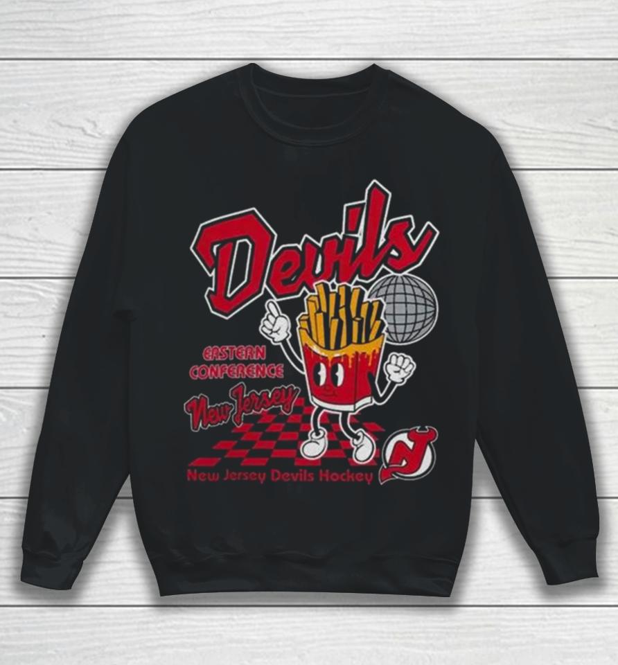 New Jersey Devils Mitchell &Amp; Ness Cheese Fries Sweatshirt