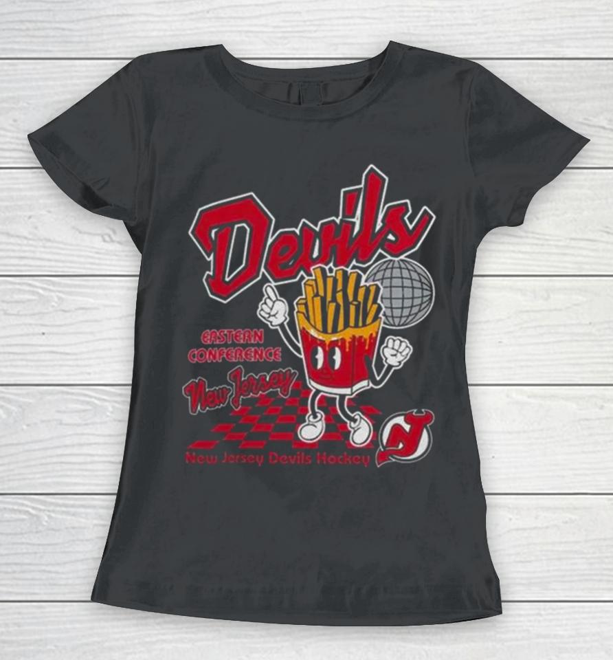 New Jersey Devils Mitchell &Amp; Ness Cheese Fries Women T-Shirt