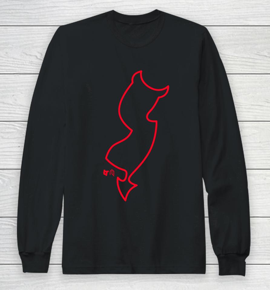 New Jersey Devils Neon Logo Long Sleeve T-Shirt