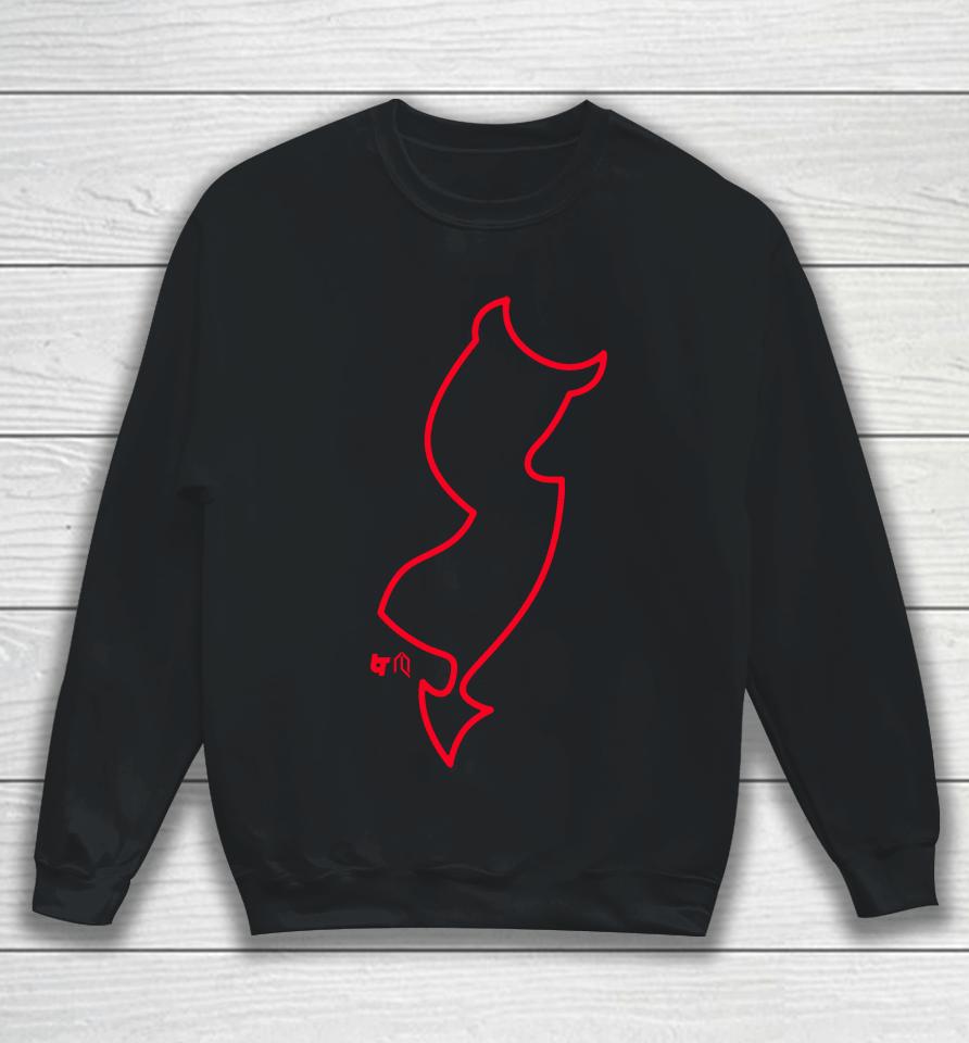 New Jersey Devils Neon Logo Sweatshirt