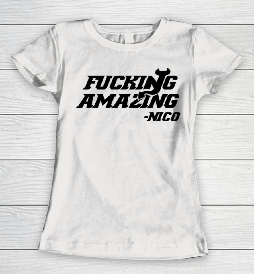 New Jersey Devils Nico Fucking Amazing Women T-Shirt