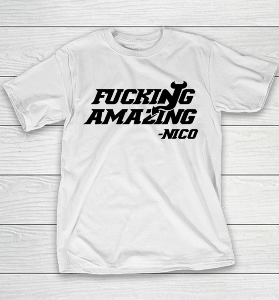 New Jersey Devils Nico Fucking Amazing Youth T-Shirt