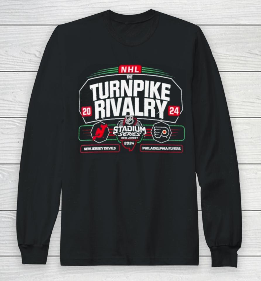 New Jersey Devils Vs Philadelphia Flyers 2024 Nhl Stadium Series Matchup Long Sleeve T-Shirt