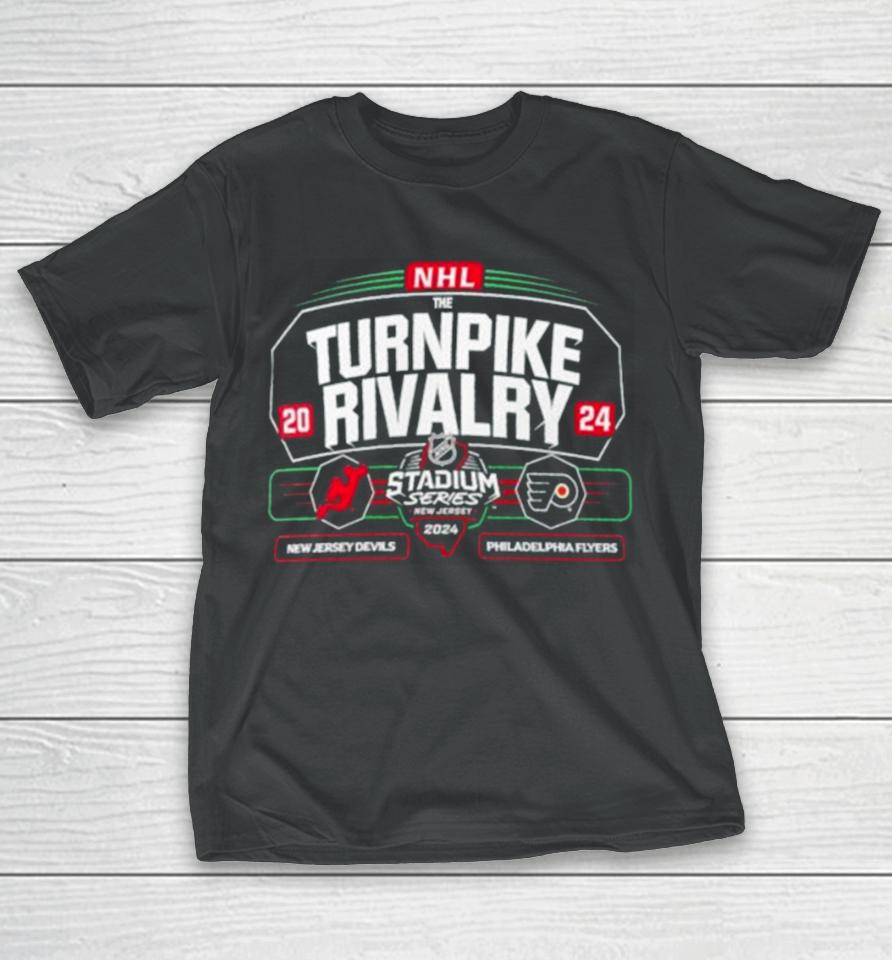 New Jersey Devils Vs Philadelphia Flyers 2024 Nhl Stadium Series Matchup T-Shirt