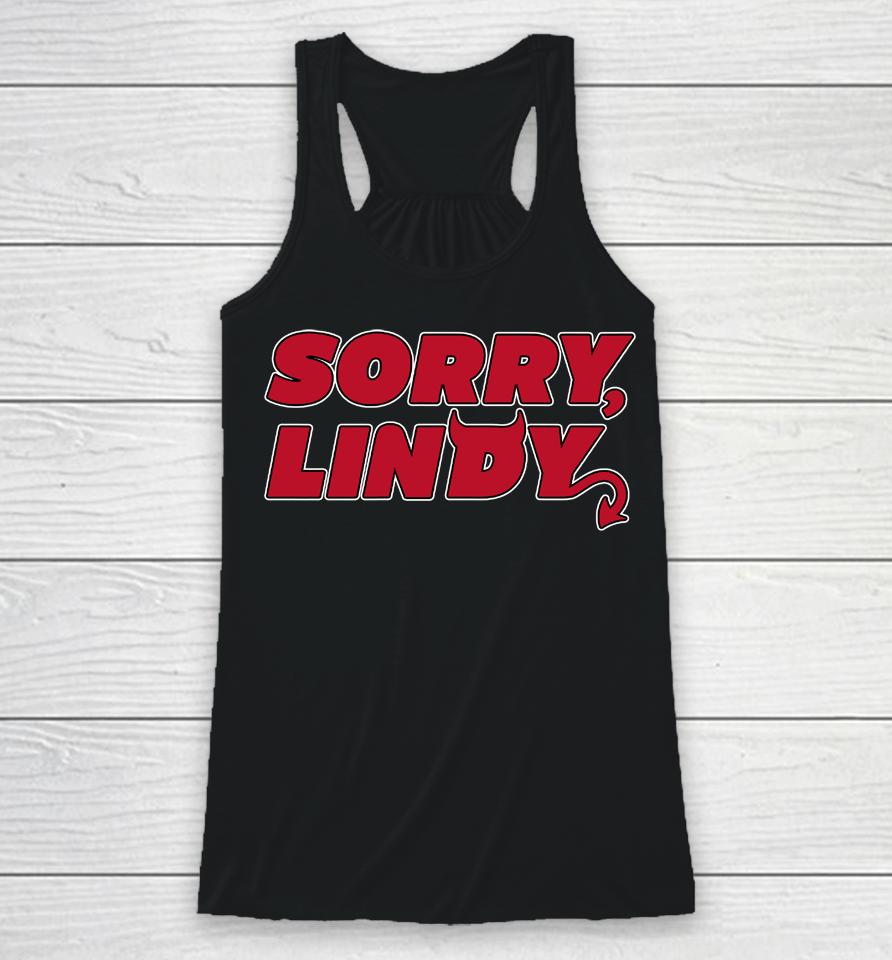 New Jersey Hockey Sorry Lindy Racerback Tank