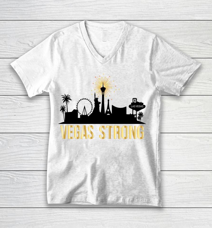 New Las Vegas Strong Unisex V-Neck T-Shirt