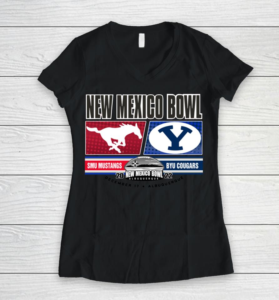 New Mexico Bowl 2022 Byu Cougars Logo Women V-Neck T-Shirt