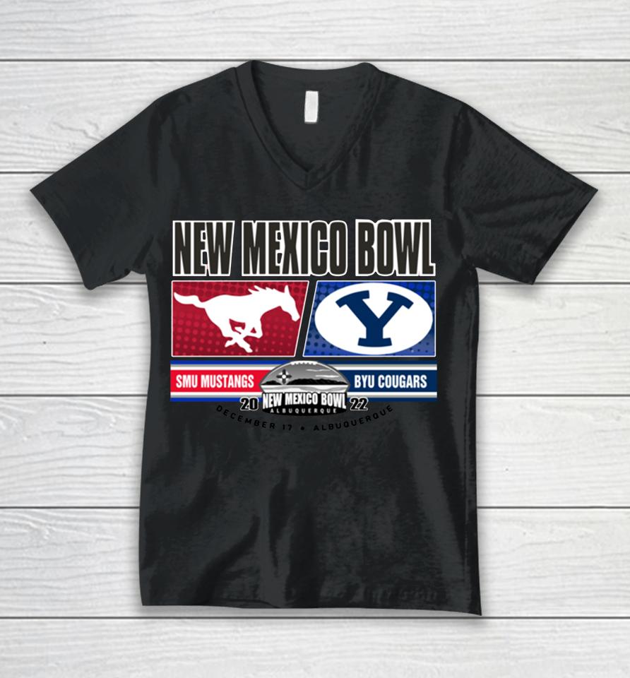 New Mexico Bowl 2022 Byu Cougars Matchup Logo Unisex V-Neck T-Shirt