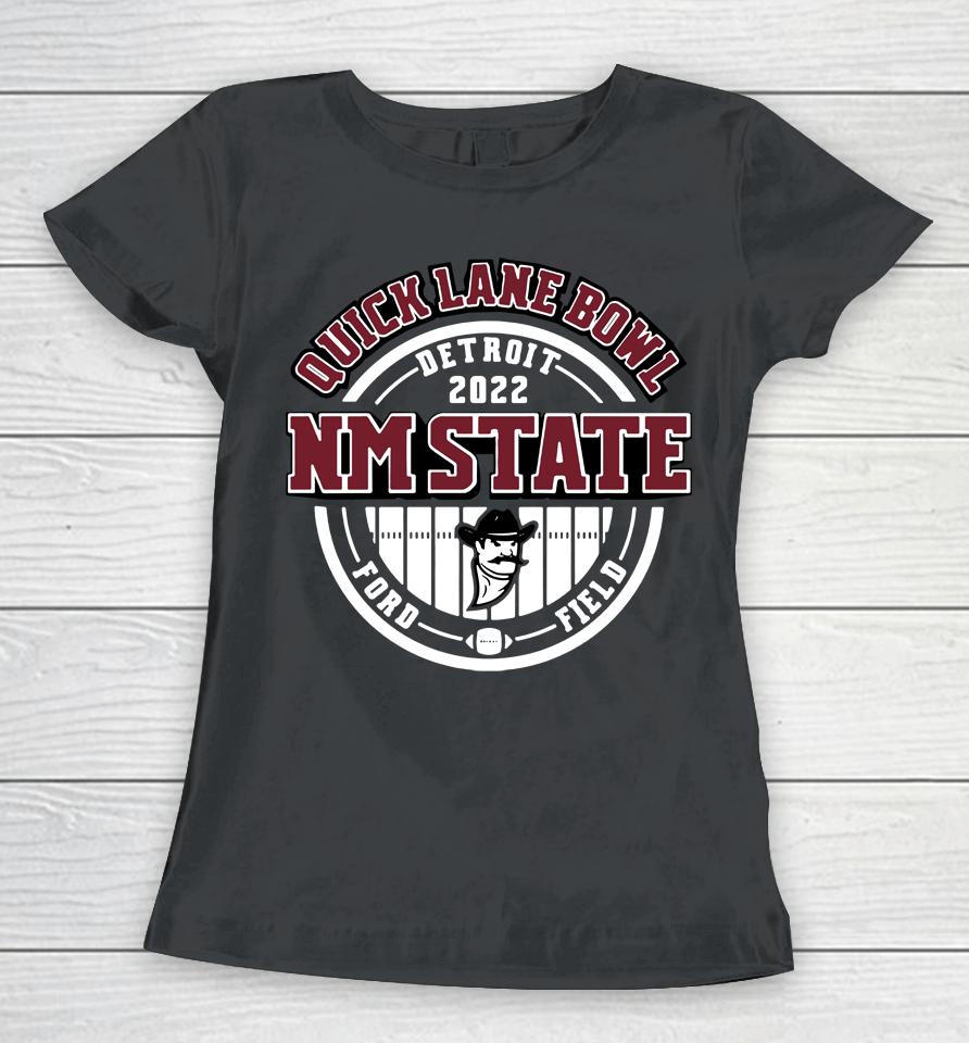 New Mexico State 575 Quick Lane Bowl Detroit Bound Women T-Shirt