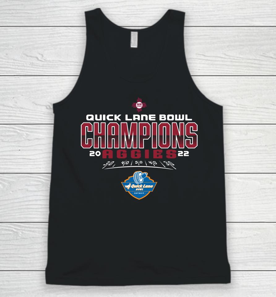 New Mexico State Ncaa 2022 Quick Lane Bowl Champions Unisex Tank Top