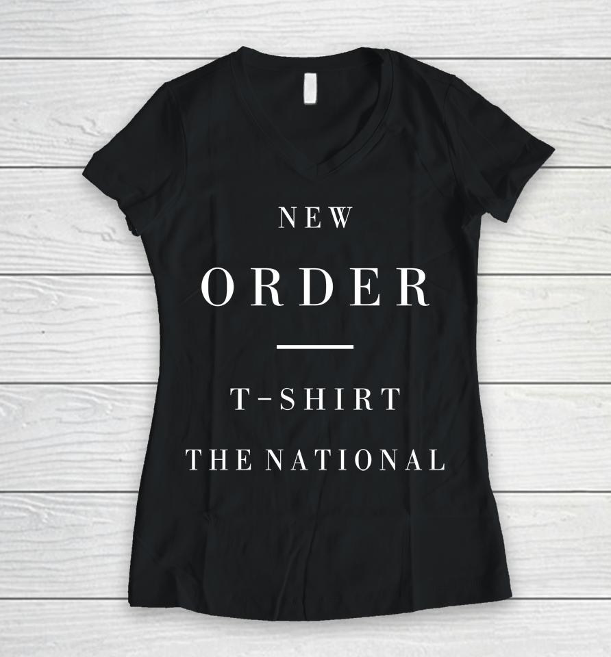New Order T Shirt Lyrics Women V-Neck T-Shirt