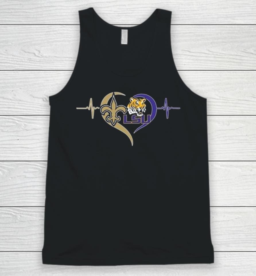 New Orleans Saints And Lsu Tigers Logo Love Unisex Tank Top