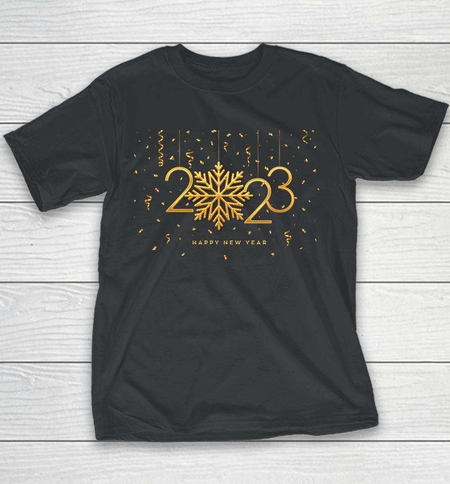 New Years Eve Party Supplies 2023 Happy New Year Confetti Youth T-Shirt