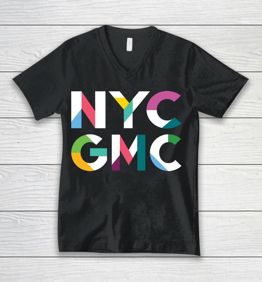 New York City Gay Men's Chorus Nyc Gmc Logo Unisex V-Neck T-Shirt