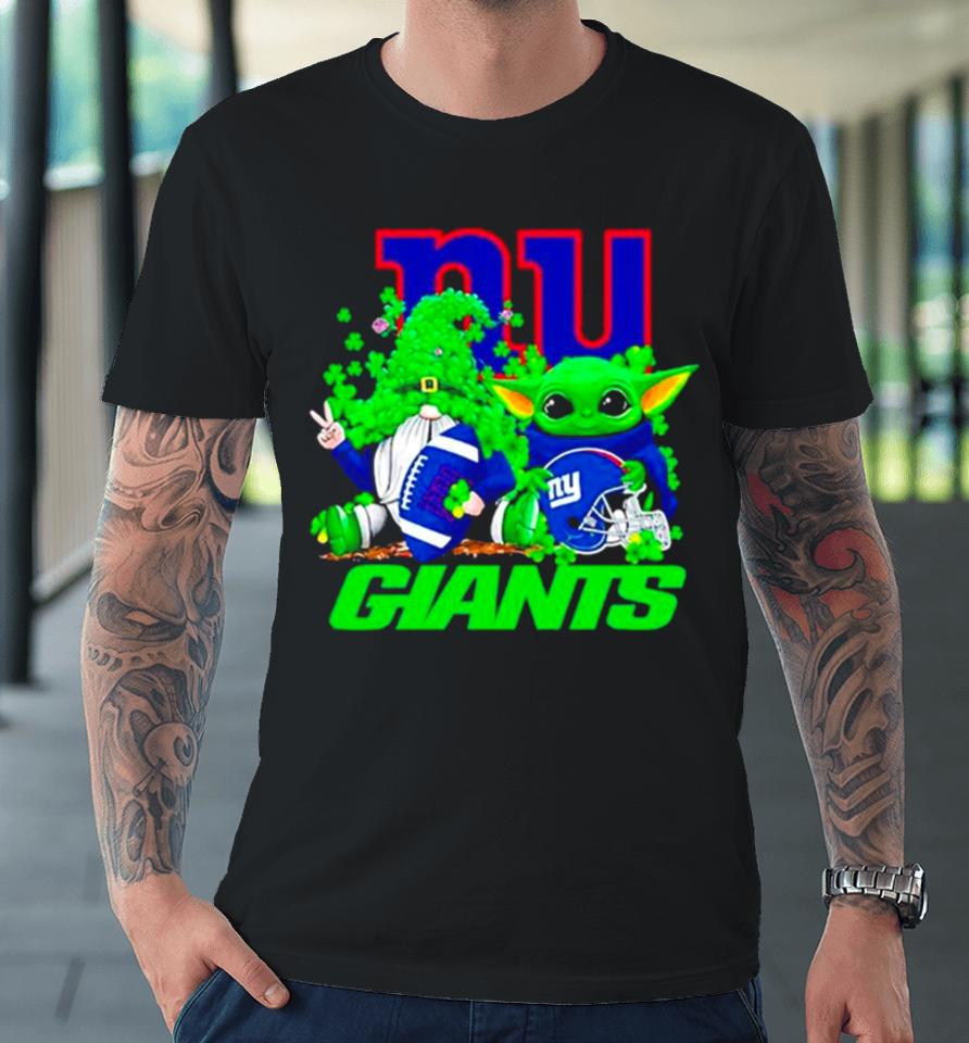 New York Giants Baby Yoda Happy St.patrick’s Day Shamrock Premium T-Shirt
