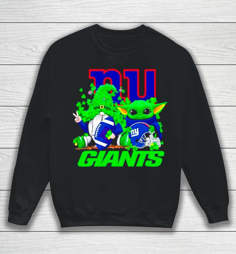 New York Giants Baby Yoda Happy St.patrick’s Day Shamrock Sweatshirt