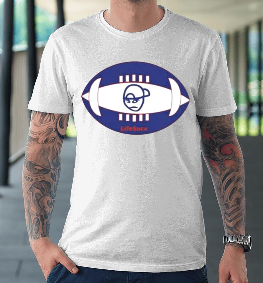 New York Giants Football Lifesucx Angry Guy Premium T-Shirt