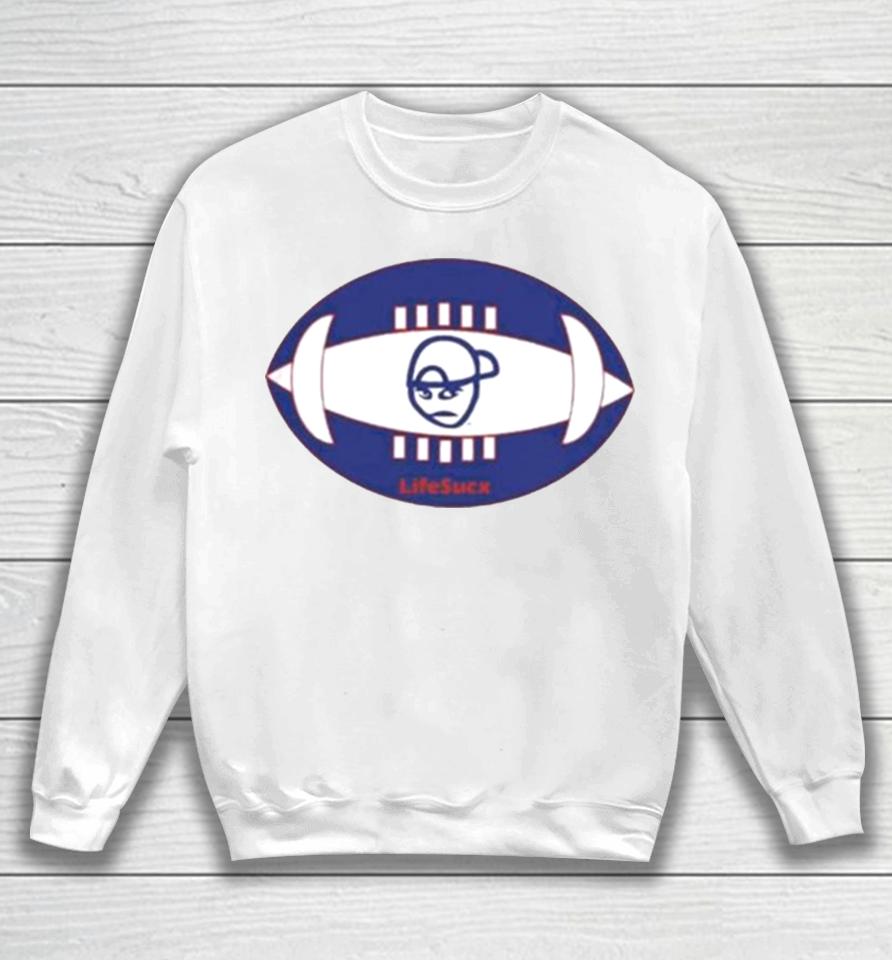 New York Giants Football Lifesucx Angry Guy Sweatshirt