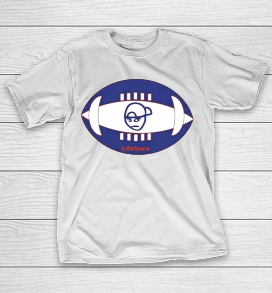New York Giants Football Lifesucx Angry Guy T-Shirt