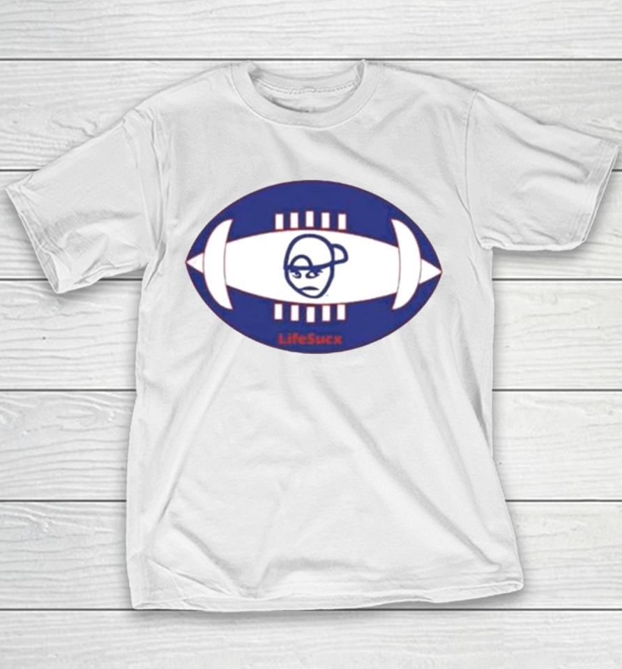 New York Giants Football Lifesucx Angry Guy Youth T-Shirt