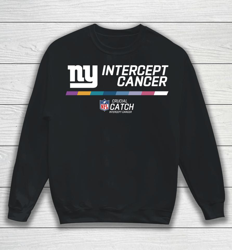 New York Giants Intercept Cancer 2022 Nfl Crucial Catch Sweatshirt