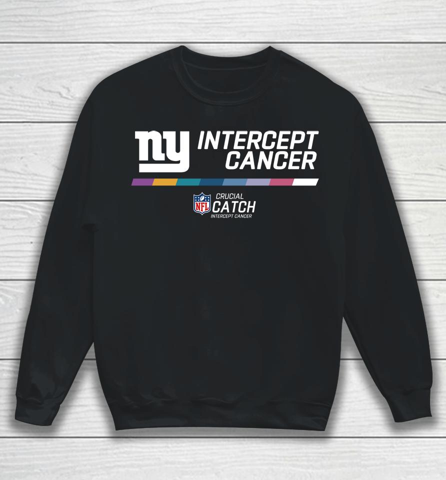 New York Giants Intercept Cancer 2022 Nfl Crucial Catch Sweatshirt