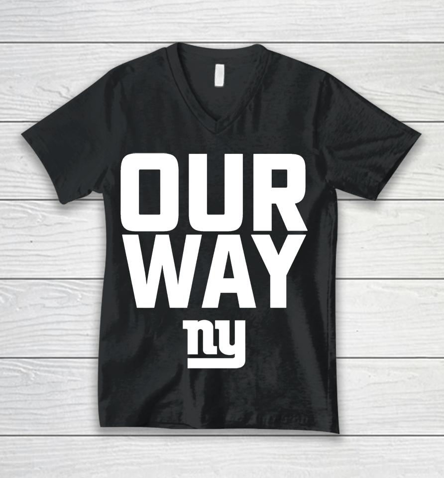 New York Giants Our Way Unisex V-Neck T-Shirt